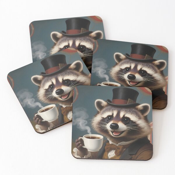 Item preview, Raccoon Coffee Americana designed and sold by MultiTrinkets.