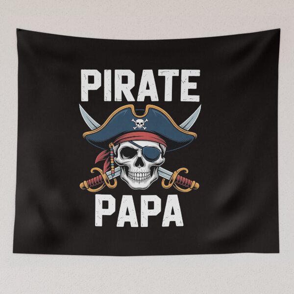 Item preview, Family Skull Pirate Papa Jolly Roger Crossbones Flag designed and sold by RatCurry.