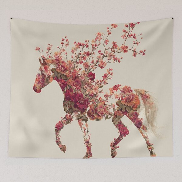 Item preview, Cherry Blossom Botanical Horse designed and sold by bubblegoth.
