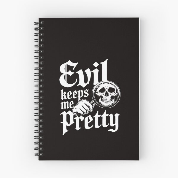 Item preview, Evil Keeps Me Pretty Cosmetic Makeup Compact Skeleton Skull designed and sold by RatCurry.
