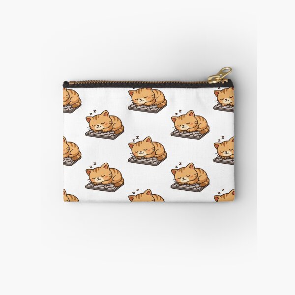 Item preview, Cute Sleeping Cat on Keyboard – Funny Cozy Cat Illustration for Cat Lovers & Office Humor designed and sold by so01.