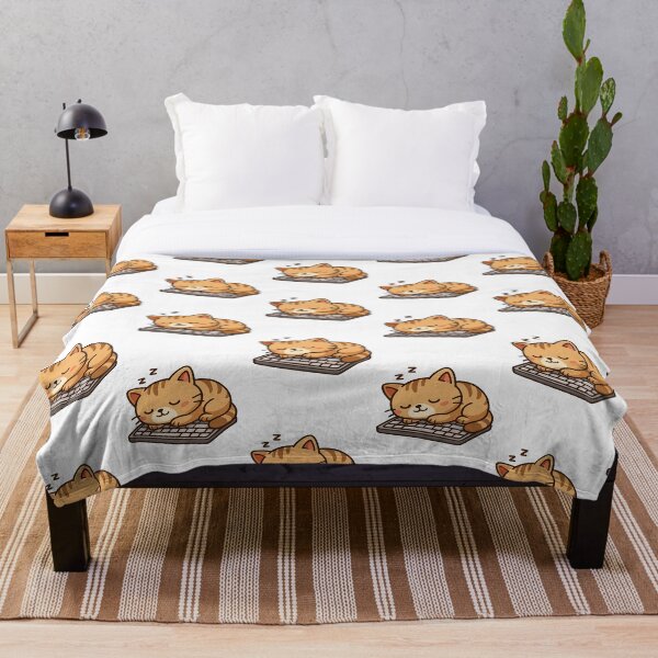 Item preview, Cute Sleeping Cat on Keyboard – Funny Cozy Cat Illustration for Cat Lovers & Office Humor designed and sold by so01.