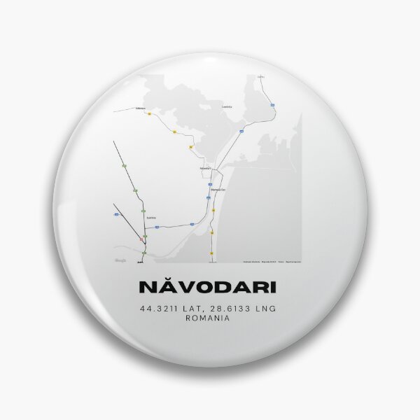 Item preview, Năvodari Romania Minimalist Black & White Map designed and sold by RM-Journey.