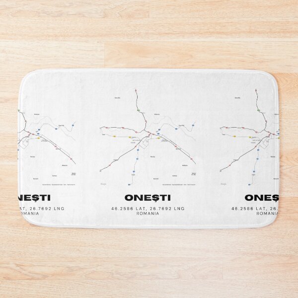 Item preview, Onești Romania Modern Minimalist City Map designed and sold by RM-Journey.