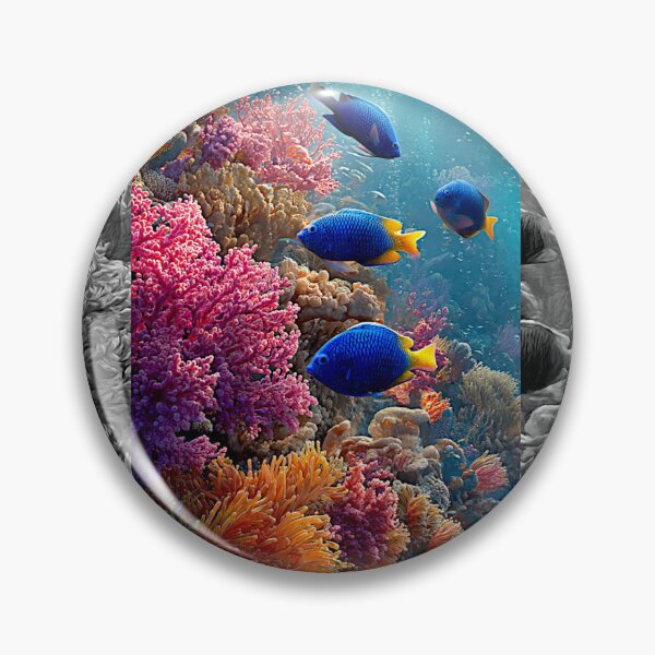 Item preview, Kupang damselfish (Chrysiptera hemicyanea)#5 designed and sold by Helios Be. Lavsh.