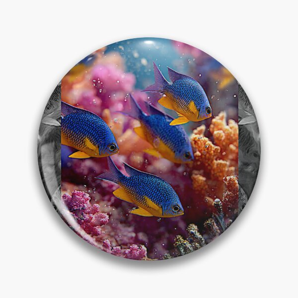 Item preview, Kupang damselfish (Chrysiptera hemicyanea)#6 designed and sold by Helios Be. Lavsh.