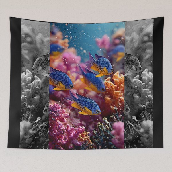 Item preview, Kupang damselfish (Chrysiptera hemicyanea)#6 designed and sold by Helios Be. Lavsh.
