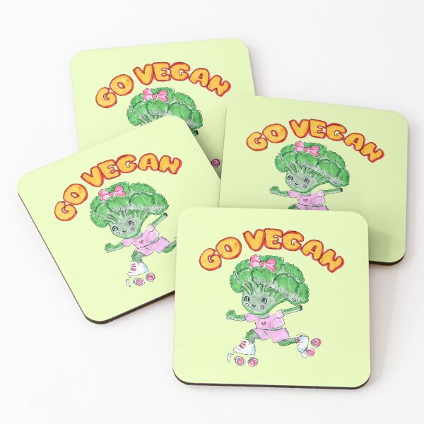 Item preview, Go vegan hand drawn illustration designed and sold by Naurelia.
