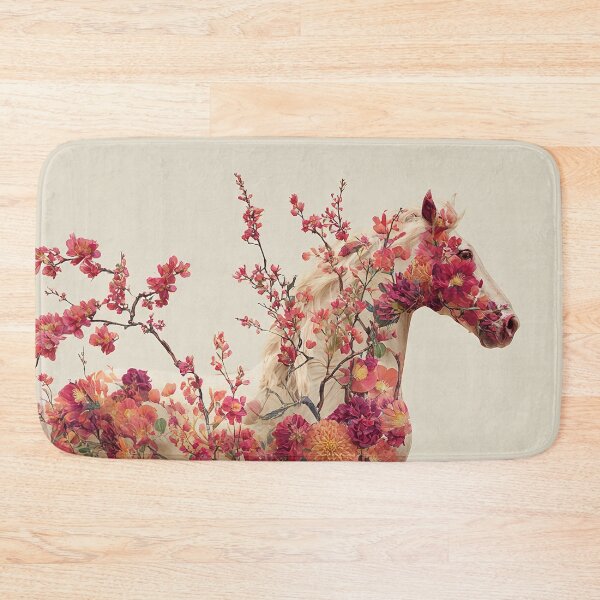 Item preview, Galloping Blossom Floral Horse designed and sold by bubblegoth.