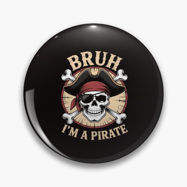 Item preview, Bruh I'm a Pirate Lazy Pirate Skull Halloween designed and sold by RatCurry.