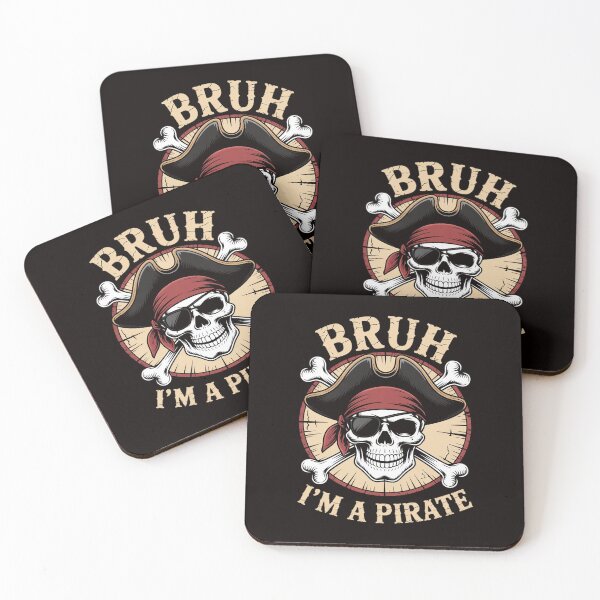 Item preview, Bruh I'm a Pirate Lazy Pirate Skull Halloween designed and sold by RatCurry.