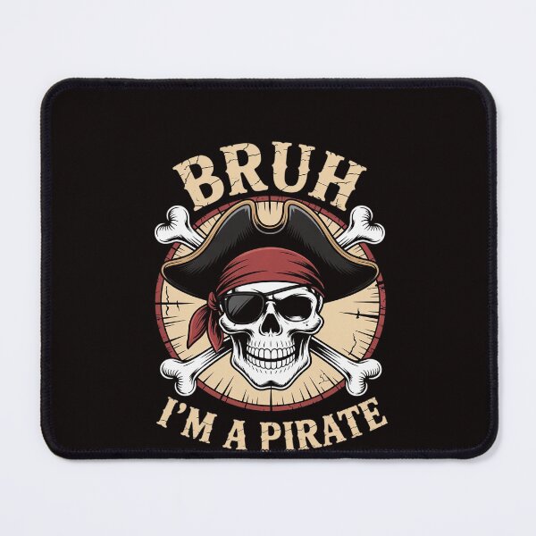 Item preview, Bruh I'm a Pirate Lazy Pirate Skull Halloween designed and sold by RatCurry.
