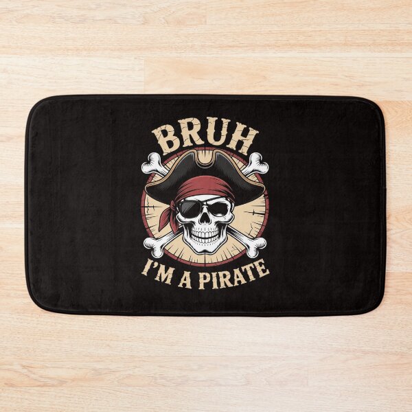 Item preview, Bruh I'm a Pirate Lazy Pirate Skull Halloween designed and sold by RatCurry.