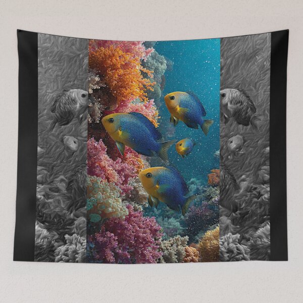 Item preview, Kupang damselfish (Chrysiptera hemicyanea)#8 designed and sold by Helios Be. Lavsh.