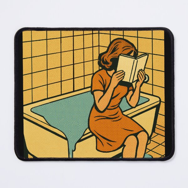 Item preview, Book Addict Retro Comic – Bath Over Books – Gift for book lover man • Retro Comics • Vintage Halftone designed and sold by JacobKAurumhead.