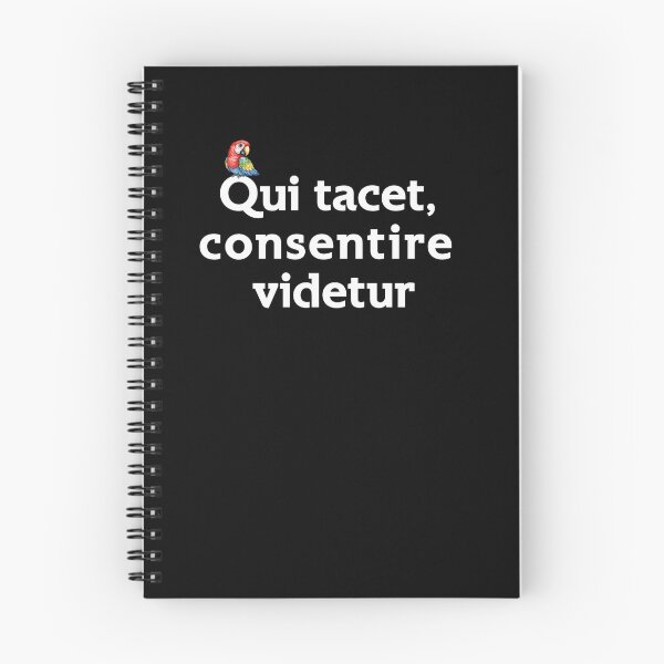 Item preview, Silence Is Agreement — Latin Wisdom for Smart Minds designed and sold by Doodle-Bloom.