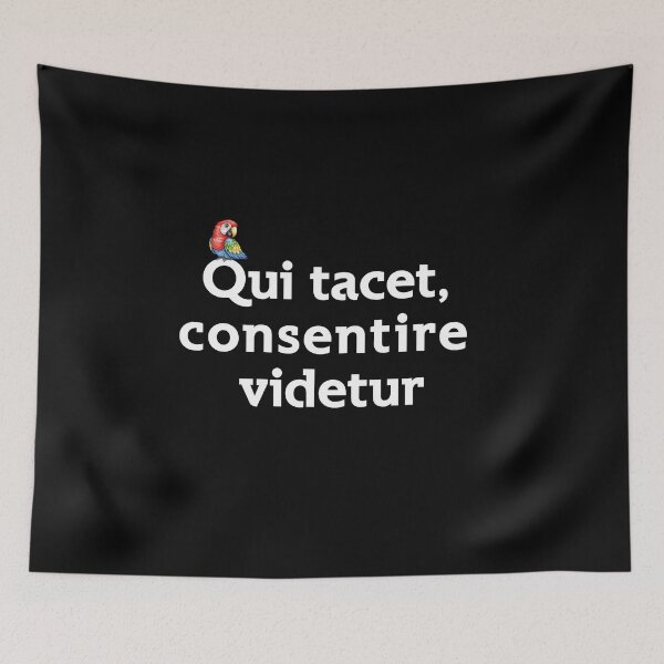 Item preview, Silence Is Agreement — Latin Wisdom for Smart Minds designed and sold by Doodle-Bloom.