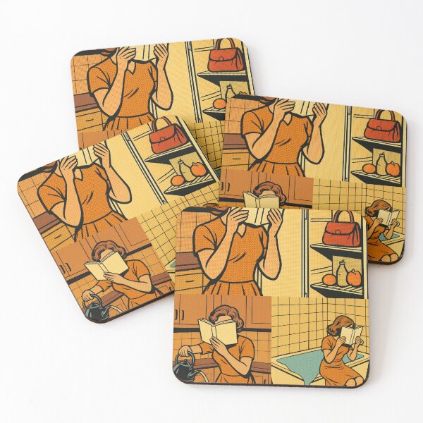 Item preview, Book Addict Retro Comic – Book Before Reality Triptych – Gift for book lover man • Retro Comics • Vintage Halftone designed and sold by JacobKAurumhead.