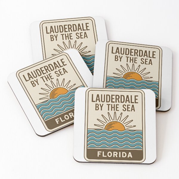 Item preview, Lauderdale By The Sea Florida - Beach Sign designed and sold by TheOldMittenIllustrated.
