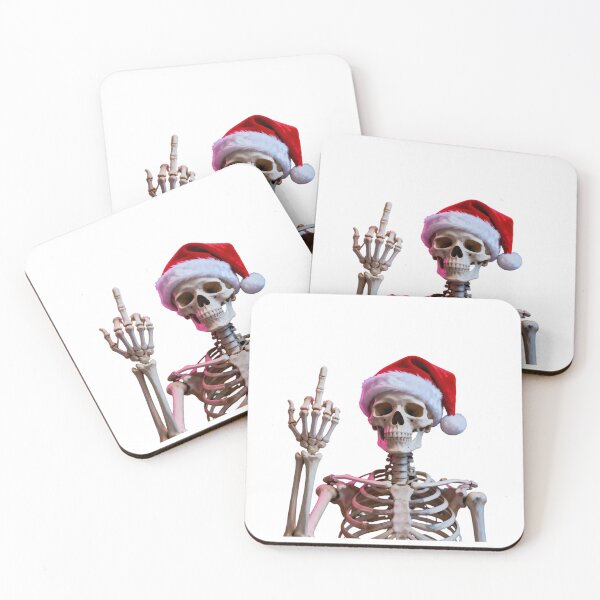 Item preview, Skeleton Christmas attitude art designed and sold by amithachapa.