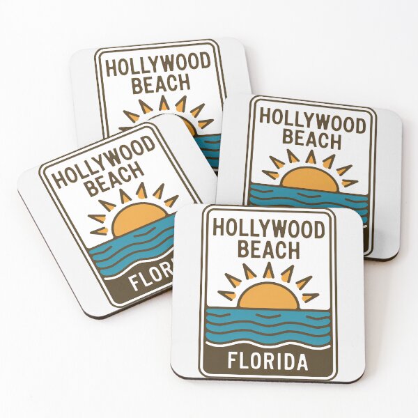 Item preview, Hollywood Beach Florida - Sign designed and sold by TheOldMittenIllustrated.
