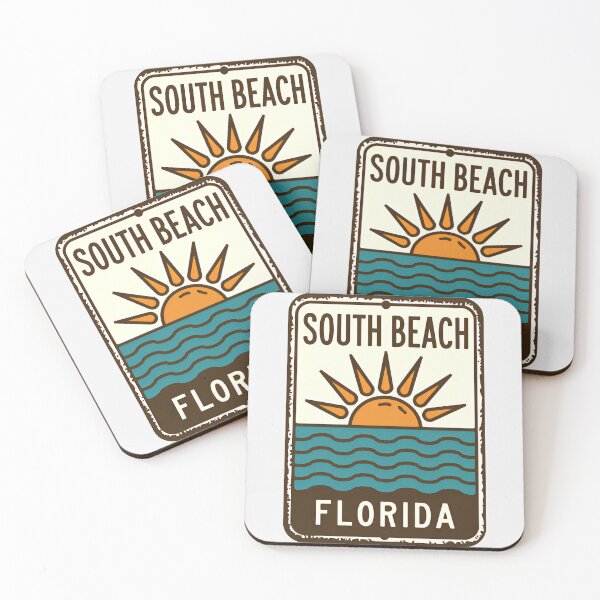 Item preview, South Beach Florida - Sign designed and sold by TheOldMittenIllustrated.
