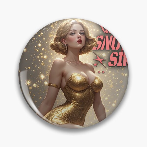 Item preview, Champagne Snowfall Siren — Pop the Cork & Light the Night (Retro Holiday Glam Pin-Up) designed and sold by Mark Mentzer.