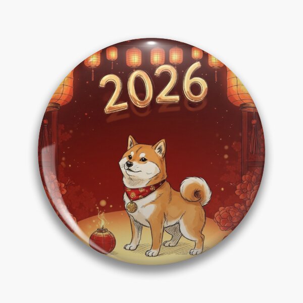 Item preview, Shiba Dog with Lanterns 2026 designed and sold by PetJoyPrintsCO.