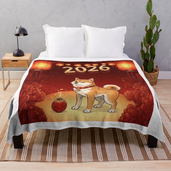 Item preview, Shiba Dog with Lanterns 2026 designed and sold by PetJoyPrintsCO.