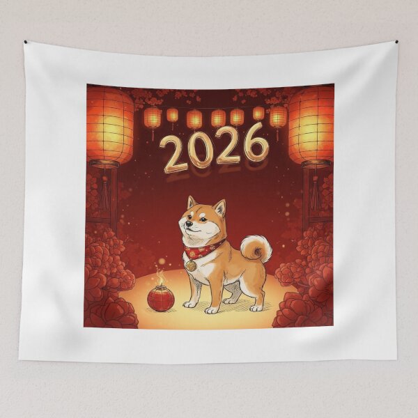 Item preview, Shiba Dog with Lanterns 2026 designed and sold by PetJoyPrintsCO.