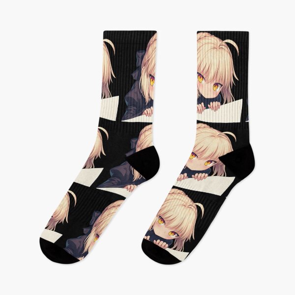 Item preview, Saber Alter Fate Stay Night Anime Girl Chibi Kawaii Peeker Anime designed and sold by HumbertoValveno.