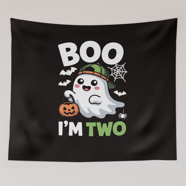 Item preview, Kids Boo I'm Two Yr 2nd Birthday Youth Halloween Boys Ghost designed and sold by LapFemile.