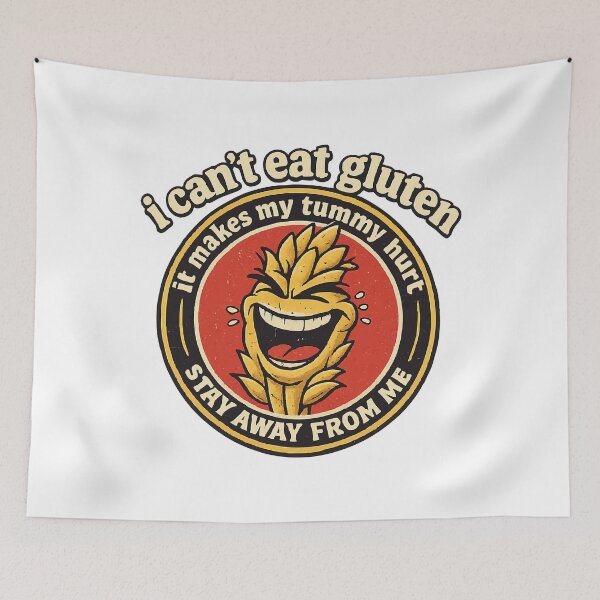 Item preview, i can't eat gluten it makes my tummy hurt designed and sold by CloudyPress.
