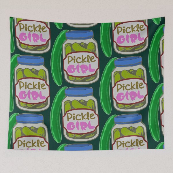 Item preview, Pickle Girl Jar Label Big Dill Cucumber Retro Label designed and sold by DNC1134.
