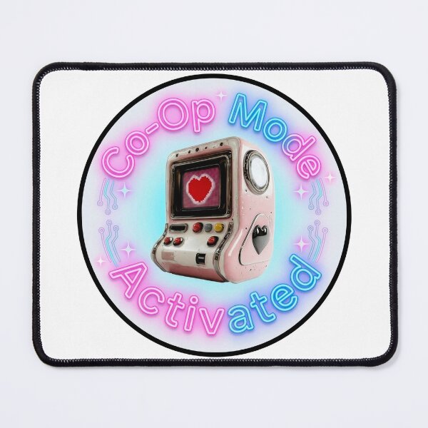 Item preview, Co-Op Mode Activated - Cute Retro Pink Arcade Gamer Couple designed and sold by xper-t-s.