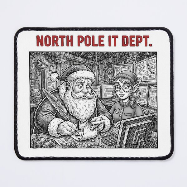 Item preview, North Pole's Chief Data Officer (CDO) and the Old-School Boss T-Shirt designed and sold by HelixPedia.