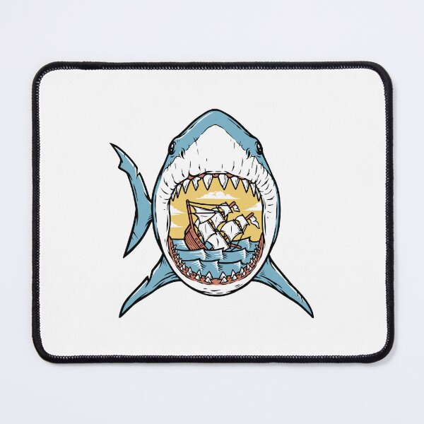 Item preview, Ships Sink in the Mouth of the Shark – Surreal Ocean Adventure Design designed and sold by gunaone-design.