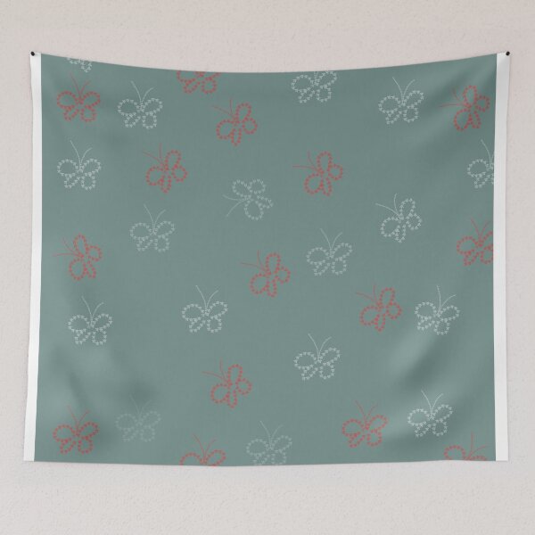 Item preview, Light Green Butterflies Patriotic Colors Pattern designed and sold by Dreambigdigital.