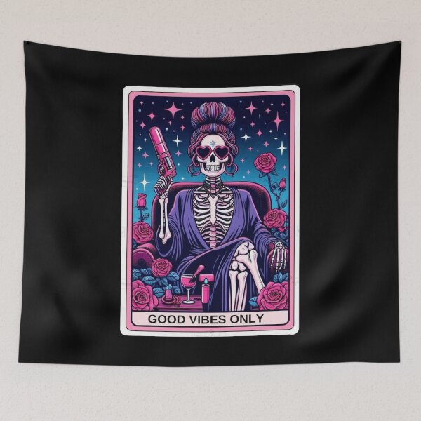 Item preview, Good Vibes Only Tarot Card Apparel and Home Decor designed and sold by Compass and a Camera.