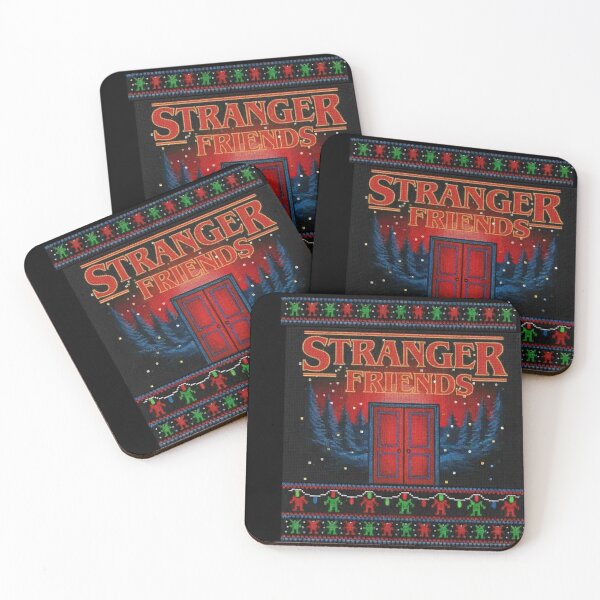 Item preview, stranger friends with ugly sweatters designed and sold by Boreal Apparel.