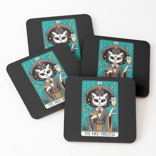 Item preview, The High Priestess Cat Tarot Apparel and Home Decor designed and sold by Compass and a Camera.