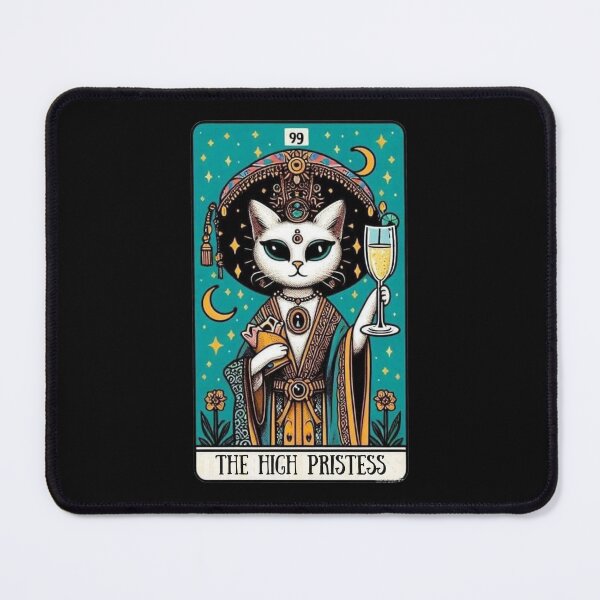 Item preview, The High Priestess Cat Tarot Apparel and Home Decor designed and sold by Compass and a Camera.