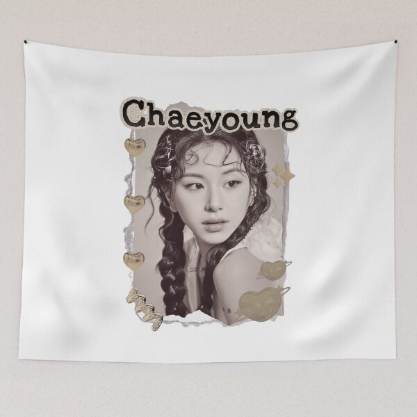 Item preview, TWICE Chaeyoung Kpop Girl Group Golden Collage Design K-music south korean Scrapbook Collage Cozy Y2K Vintage Design designed and sold by HELL0WBELLO.