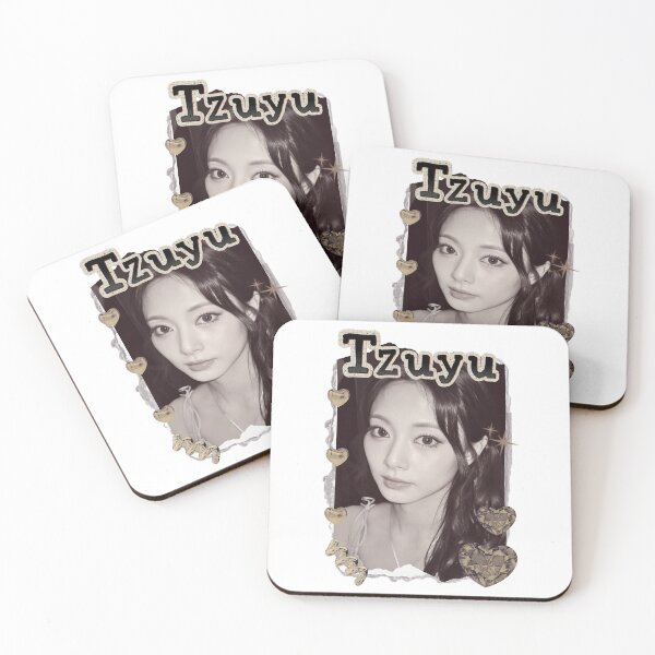 Item preview, TWICE Tzuyu Kpop Girl Group Golden Collage Design K-music south korean Scrapbook Collage Cozy Y2K Vintage Design designed and sold by HELL0WBELLO.