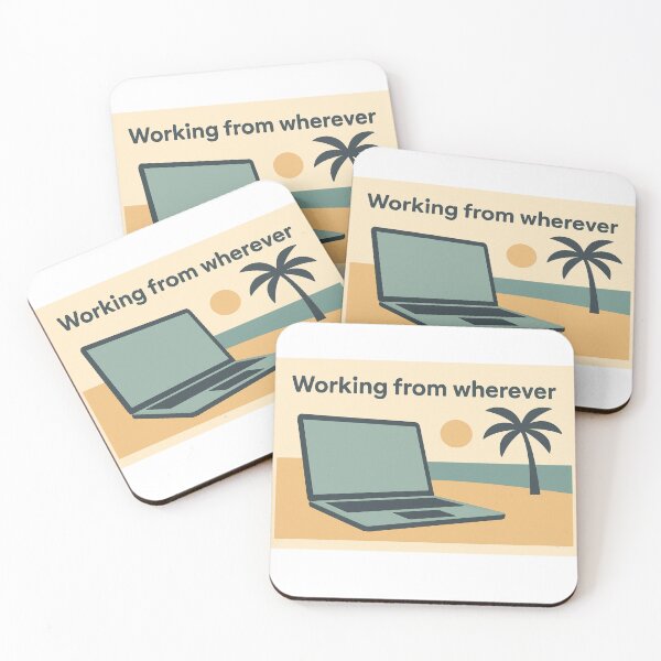 Item preview, Laptop on Beach Postcard Style designed and sold by Serge-Design.