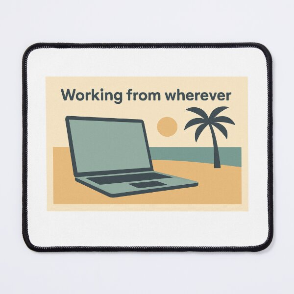 Item preview, Laptop on Beach Postcard Style designed and sold by Serge-Design.