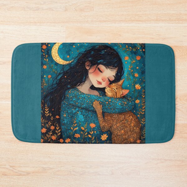 Item preview, Beautiful girl with a cat. designed and sold by Natalia-Vlad.