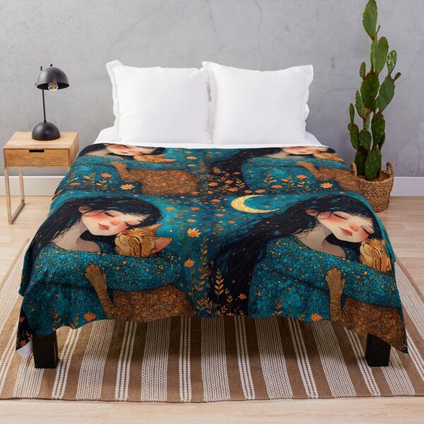 Item preview, Beautiful girl with a cat. designed and sold by Natalia-Vlad.