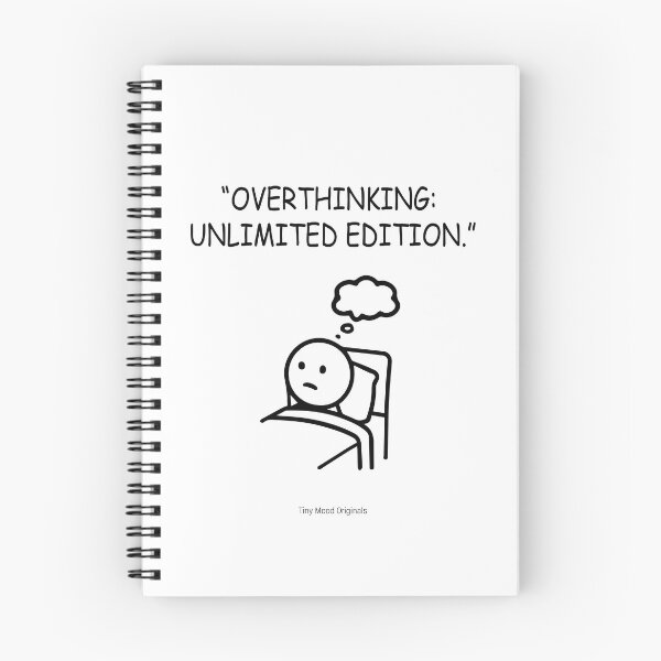 Item preview, Minimalist Stick Figure Thinking in Bed – Late Night Thoughts Art designed and sold by eivicraft.