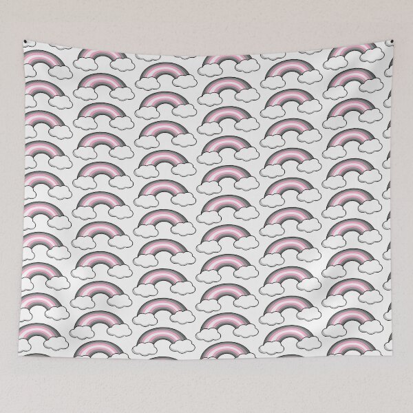 Item preview, Proud Rainbow in the Clouds Demigirl designed and sold by HarveyHandcraftsandDesigns.